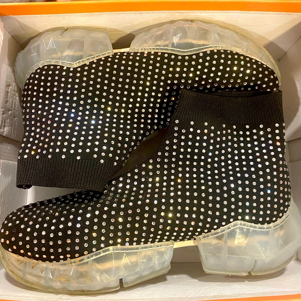 Rhinestone Sock Sneakers